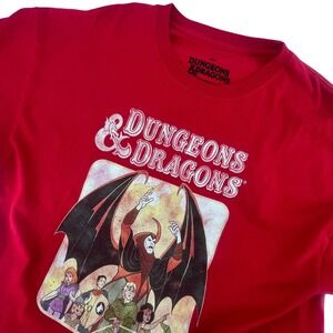 Dungeons and Dragons Mens XL Red Graphic T Shirt D&D Fantasy Gaming